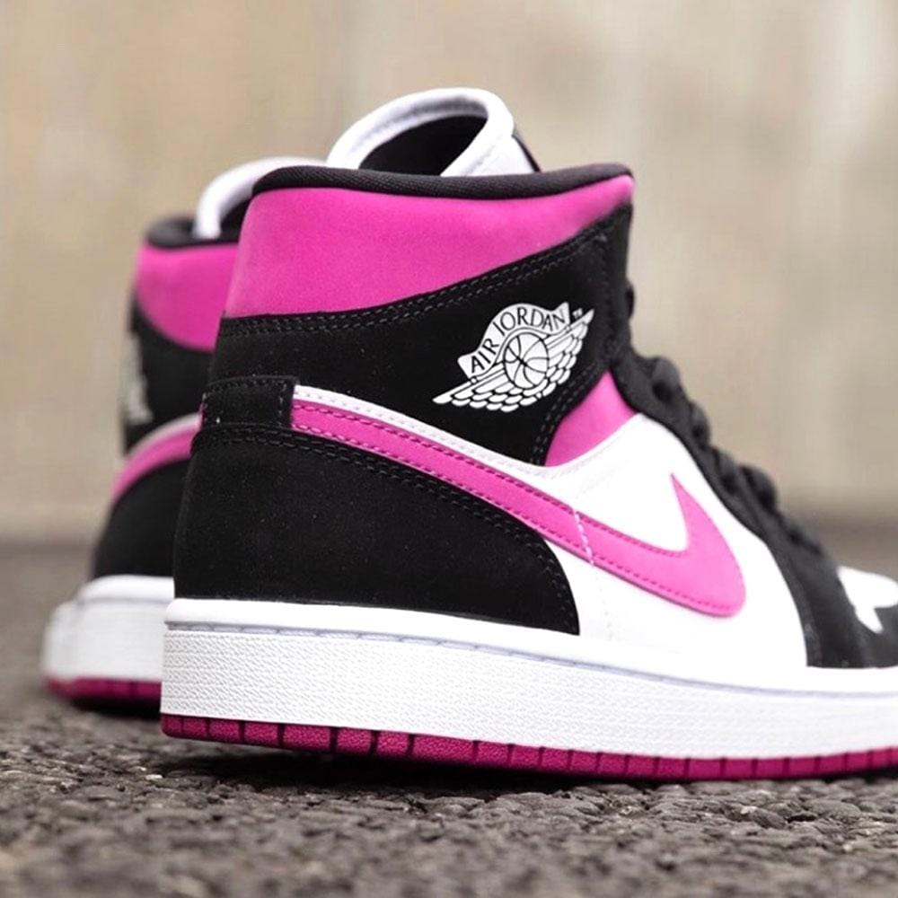 Air Jordan 1 WMNS Mid 'Black Cactus Flower'- Streetwear Fashion - lacezy.com