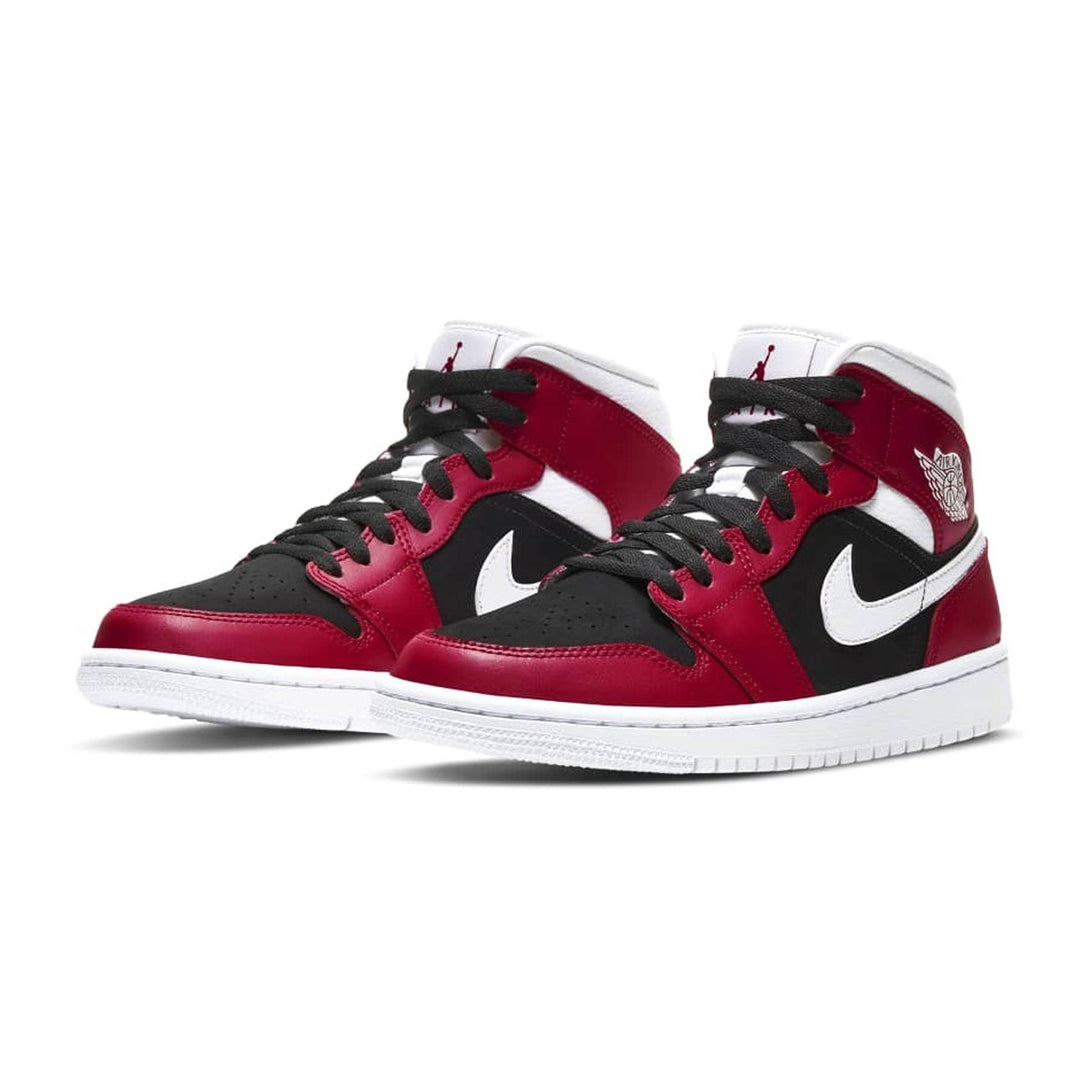 Air Jordan 1 Wmns Mid 'Gym Red Black'- Streetwear Fashion - lacezy.com