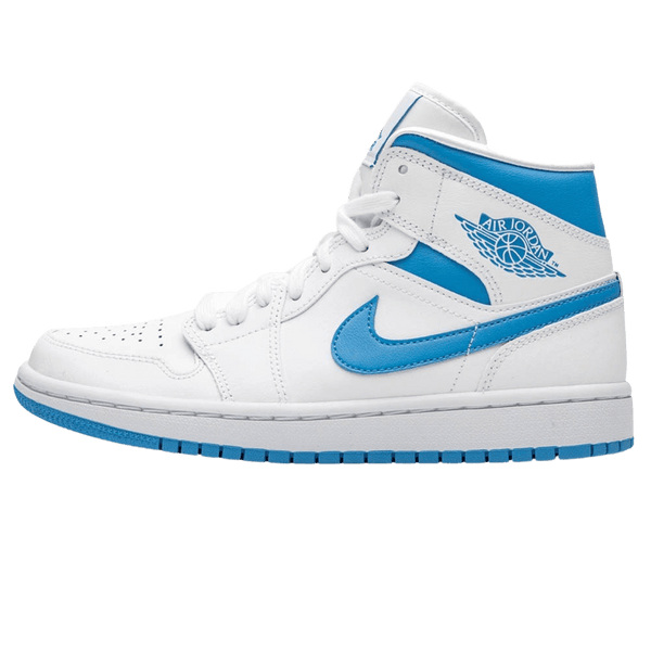 Air Jordan 1 Wmns Mid 'UNC' White Carolina Blue- Streetwear Fashion - lacezy.com