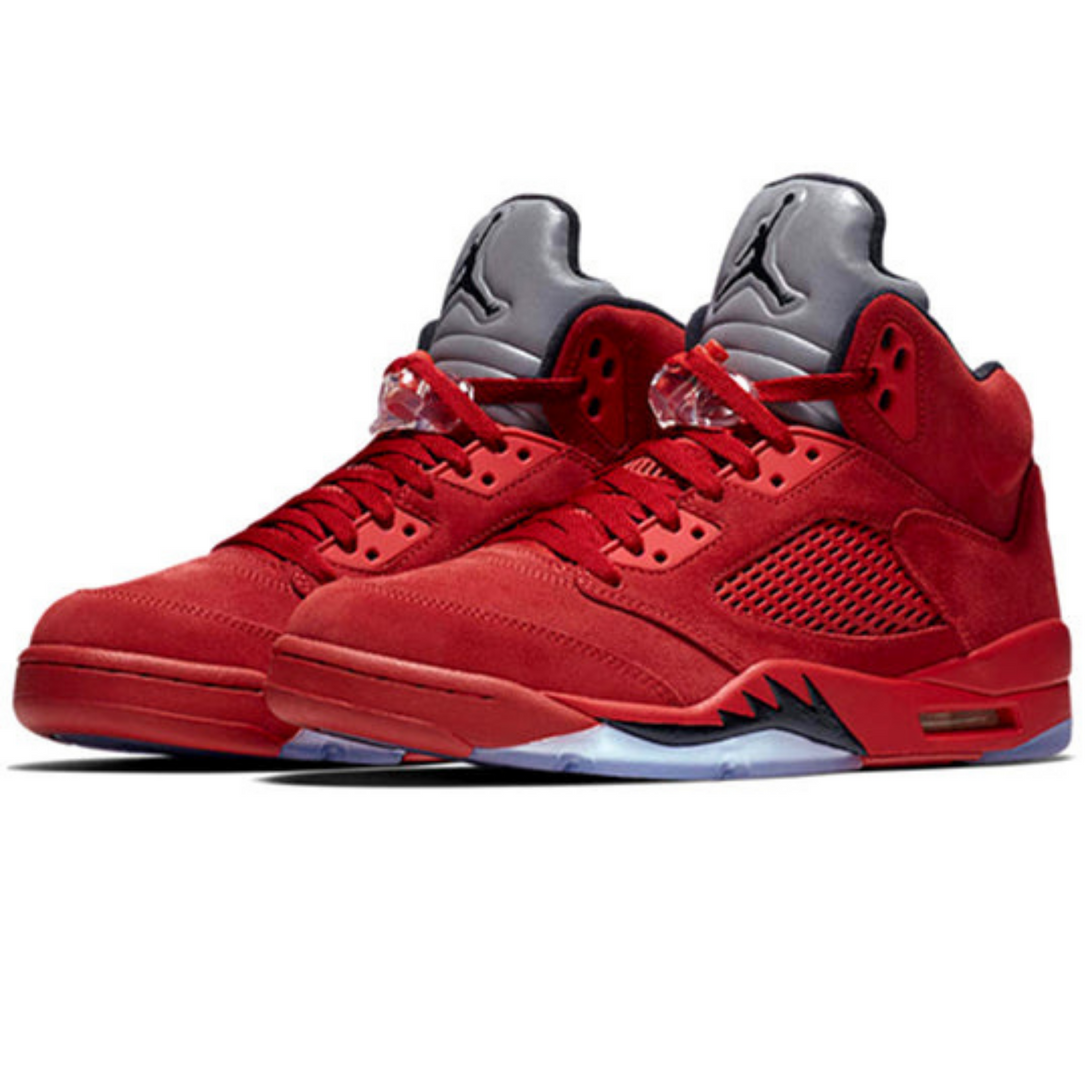 Air Jordan 5 Retro 'Red Suede'- Streetwear Fashion - lacezy.com