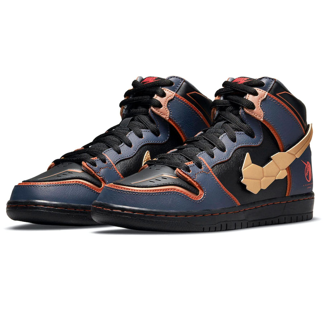 Gundam x Nike Dunk High SB 'Project Unicorn - Banshee Norn'- Streetwear Fashion - lacezy.com