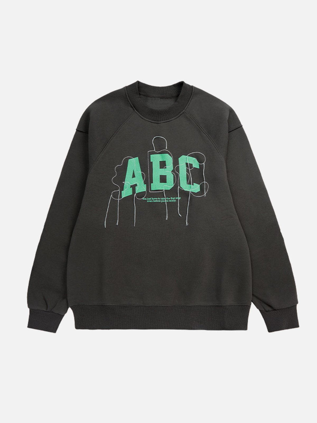 Lacezy - "ABC" Embroidery Print Sweatshirt- Streetwear Fashion - lacezy.com