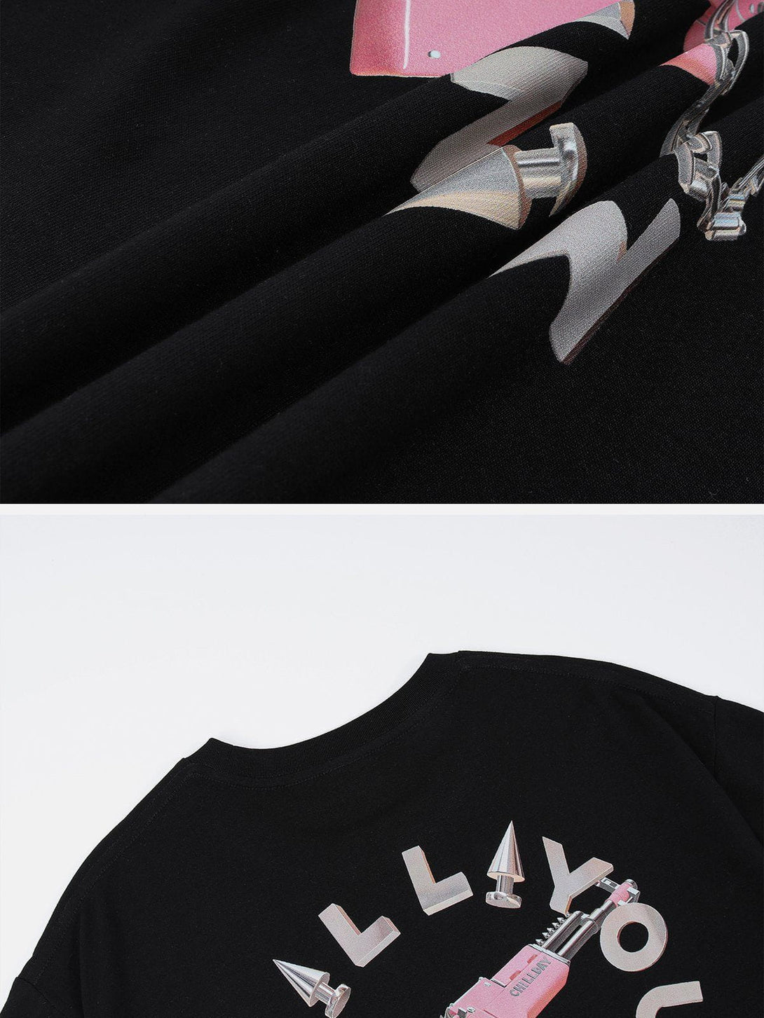 Lacezy - AK47 Metal Printing Tee- Streetwear Fashion - lacezy.com