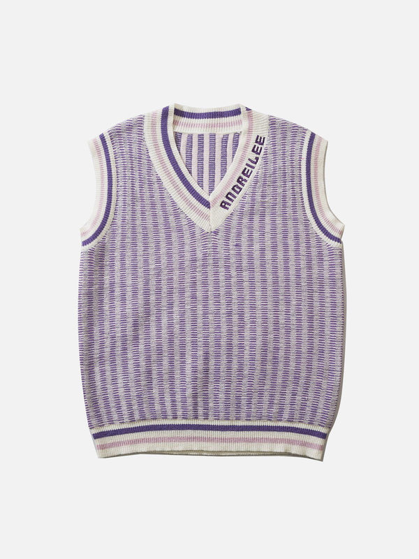 Lacezy - "ANDREILEE" Sweater Vest- Streetwear Fashion - lacezy.com