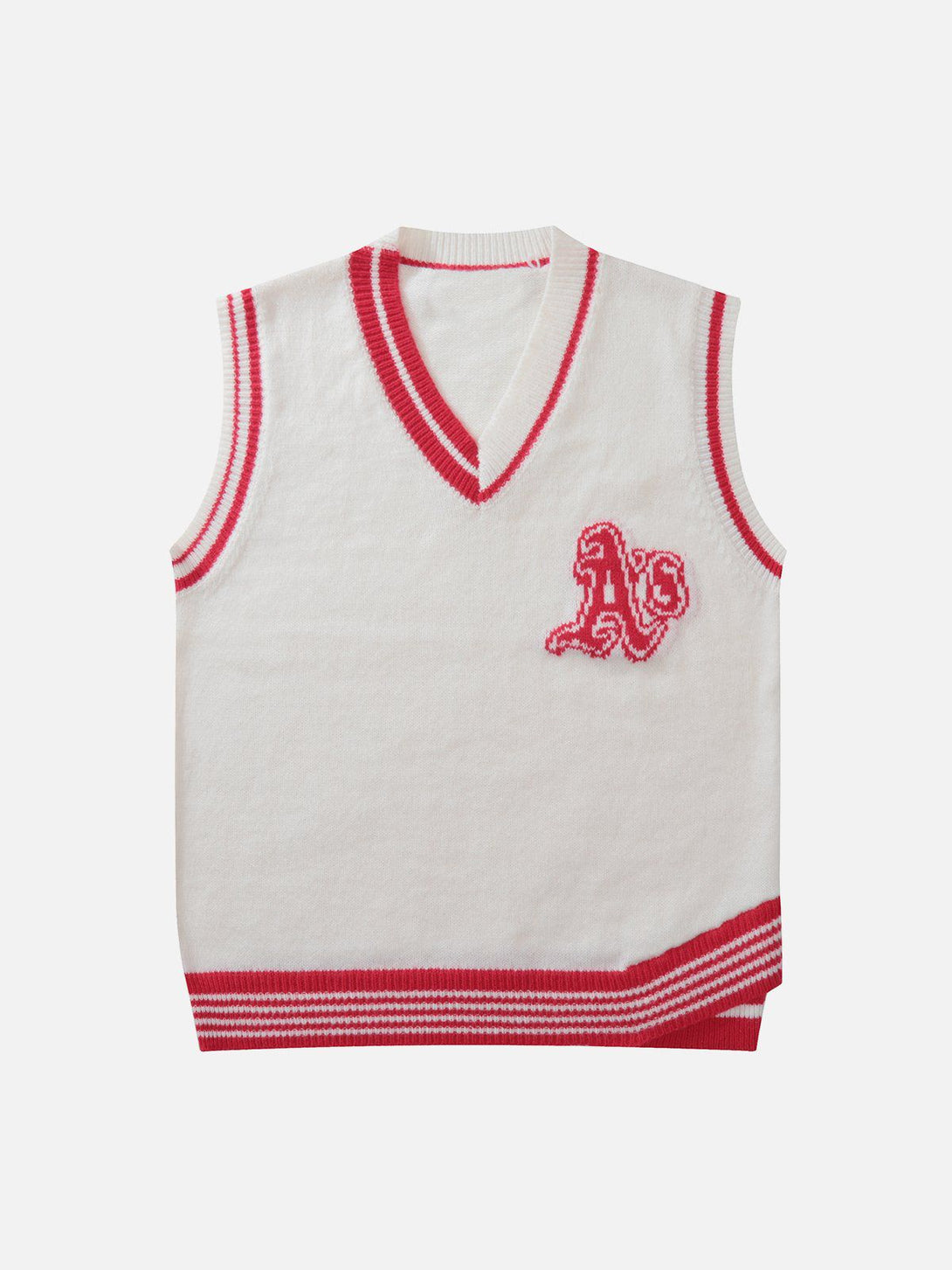 Lacezy - "AS" Jacquard Sweater Vest- Streetwear Fashion - lacezy.com