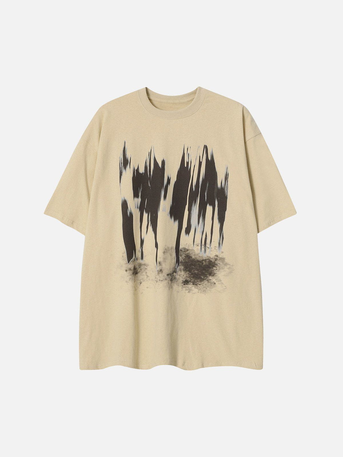 Lacezy - Abstract Figure Print Tee- Streetwear Fashion - lacezy.com