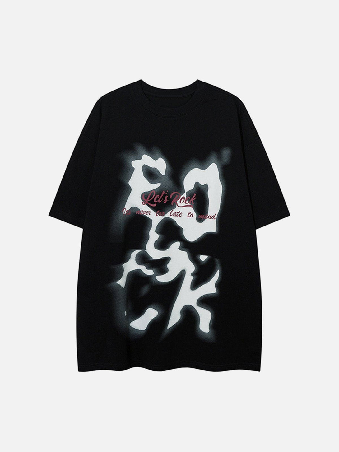 Lacezy - Abstract Graffiti Print Tee- Streetwear Fashion - lacezy.com