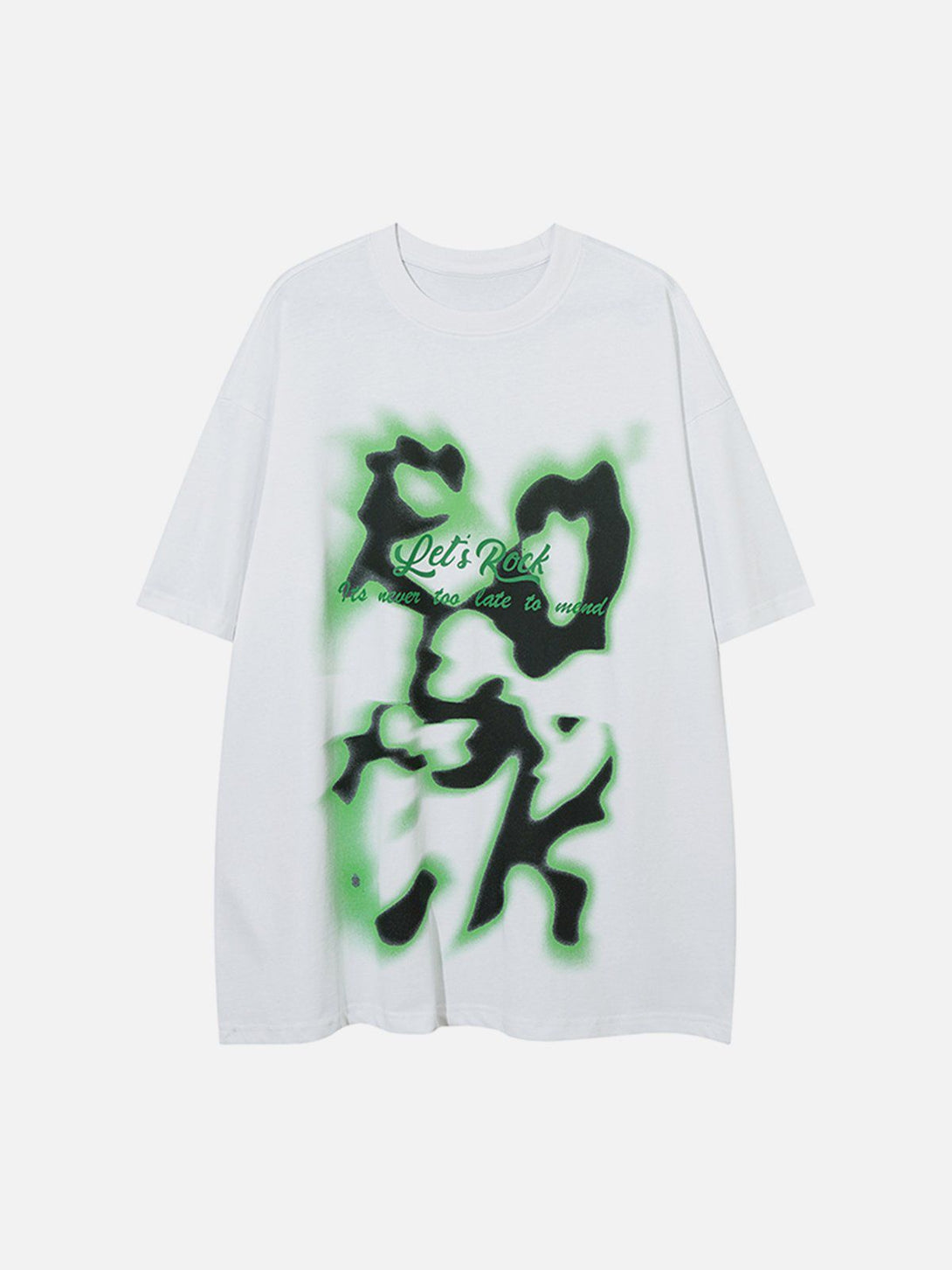 Lacezy - Abstract Graffiti Print Tee- Streetwear Fashion - lacezy.com