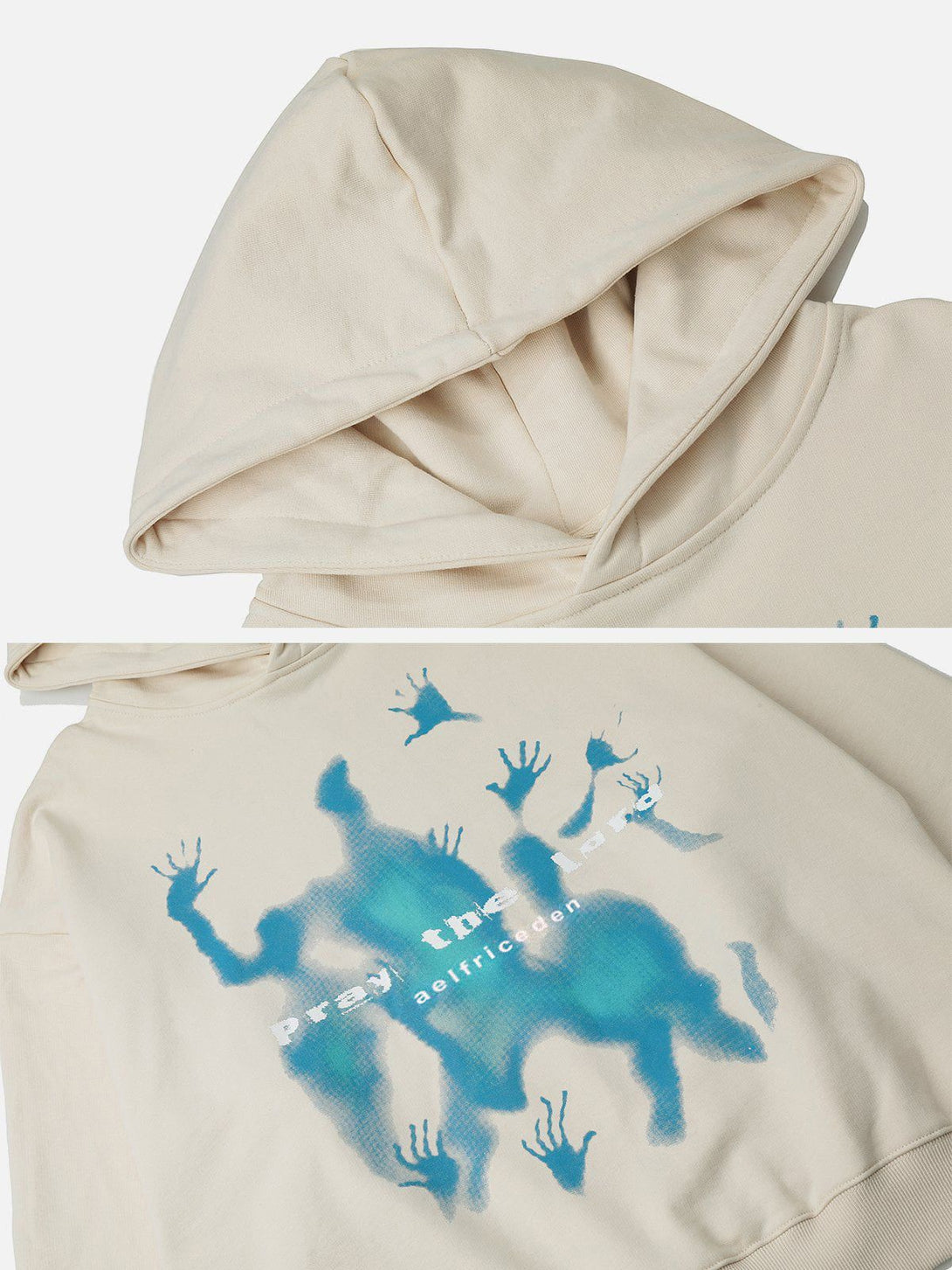 Lacezy - Abstraction Shadow Print Hoodie- Streetwear Fashion - lacezy.com