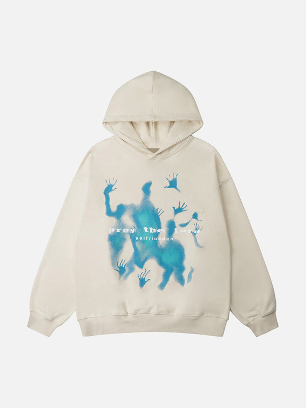 Lacezy - Abstraction Shadow Print Hoodie- Streetwear Fashion - lacezy.com