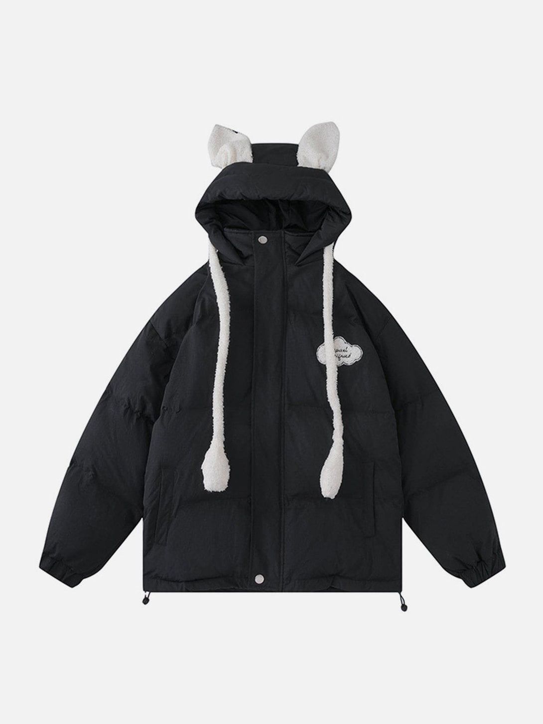 Lacezy - Airbag Bunny Ear Design Winter Coat- Streetwear Fashion - lacezy.com