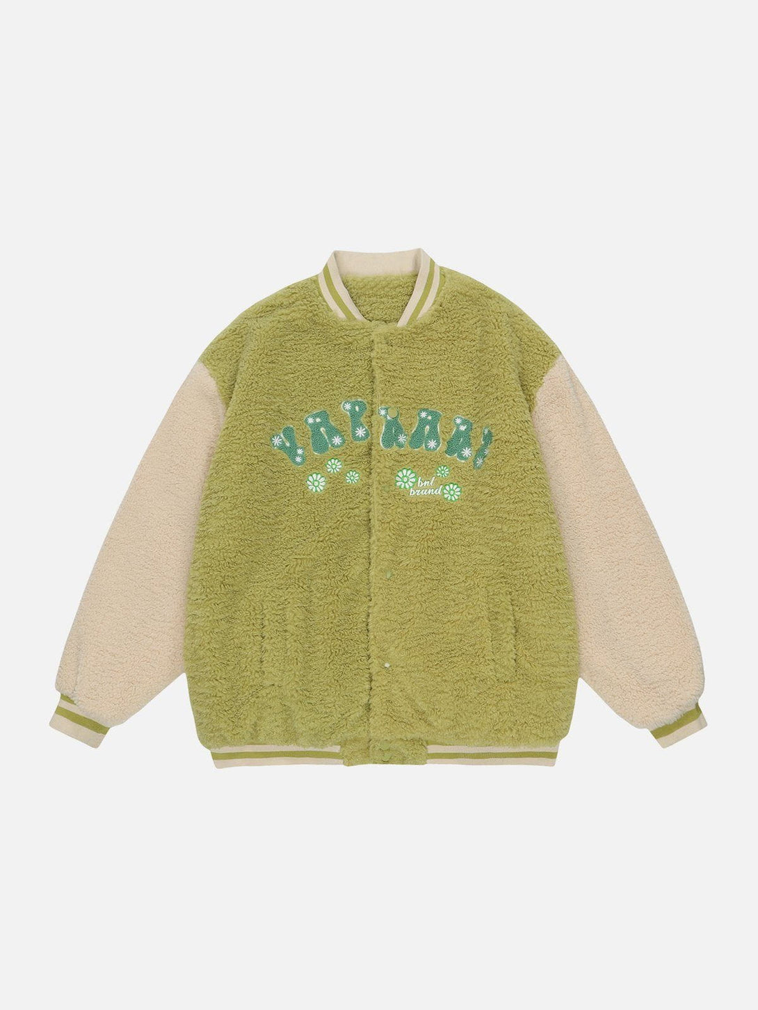 Lacezy - Alphabet Embroidery Winter Coat- Streetwear Fashion - lacezy.com