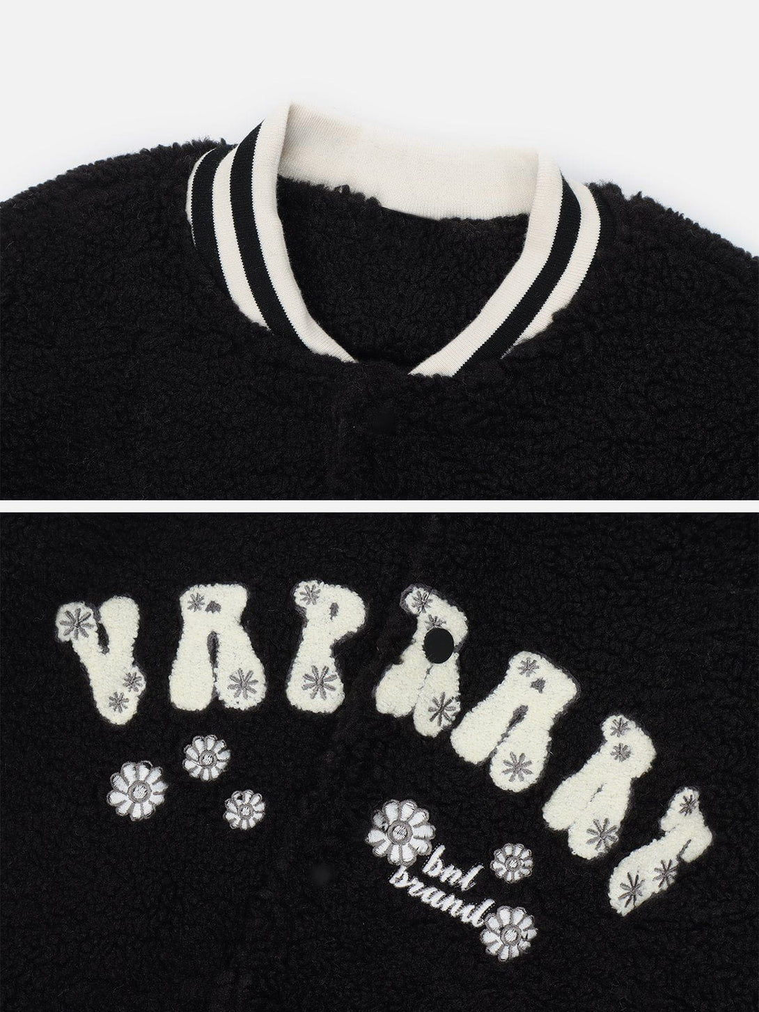 Lacezy - Alphabet Embroidery Winter Coat- Streetwear Fashion - lacezy.com