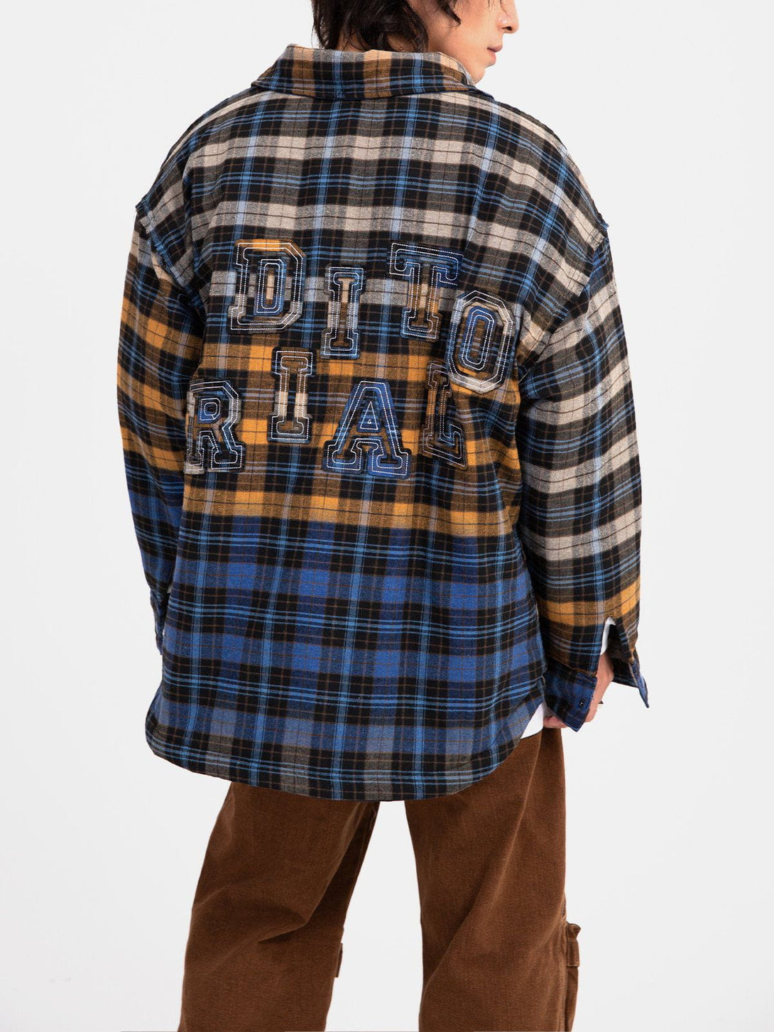 Lacezy - Alphabet Patch Shacket- Streetwear Fashion - lacezy.com