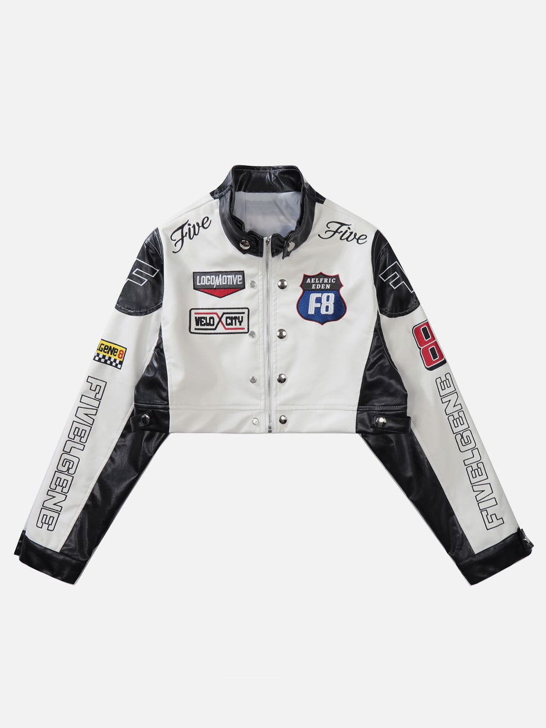 Lacezy - Ambition Motorcycle Crop Jacket- Streetwear Fashion - lacezy.com