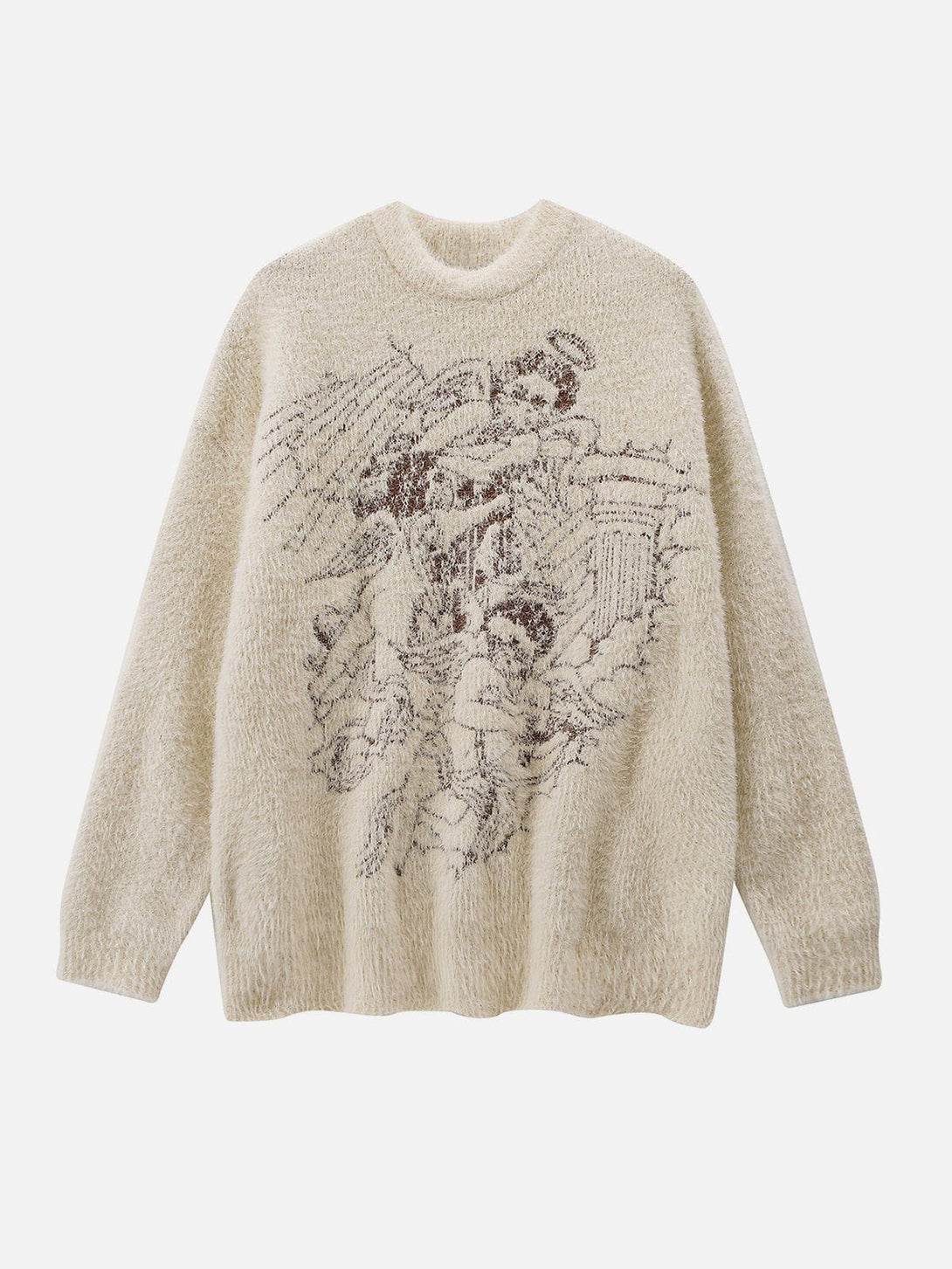 Lacezy - Angel Graphic Sweater- Streetwear Fashion - lacezy.com