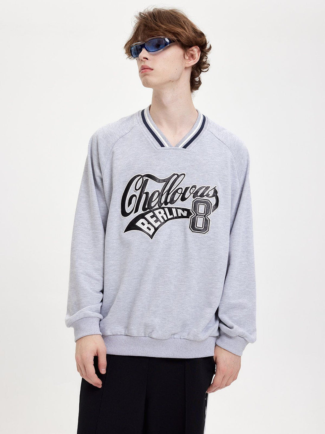 Lacezy - Applique Embroidered Letters Sweatshirt- Streetwear Fashion - lacezy.com