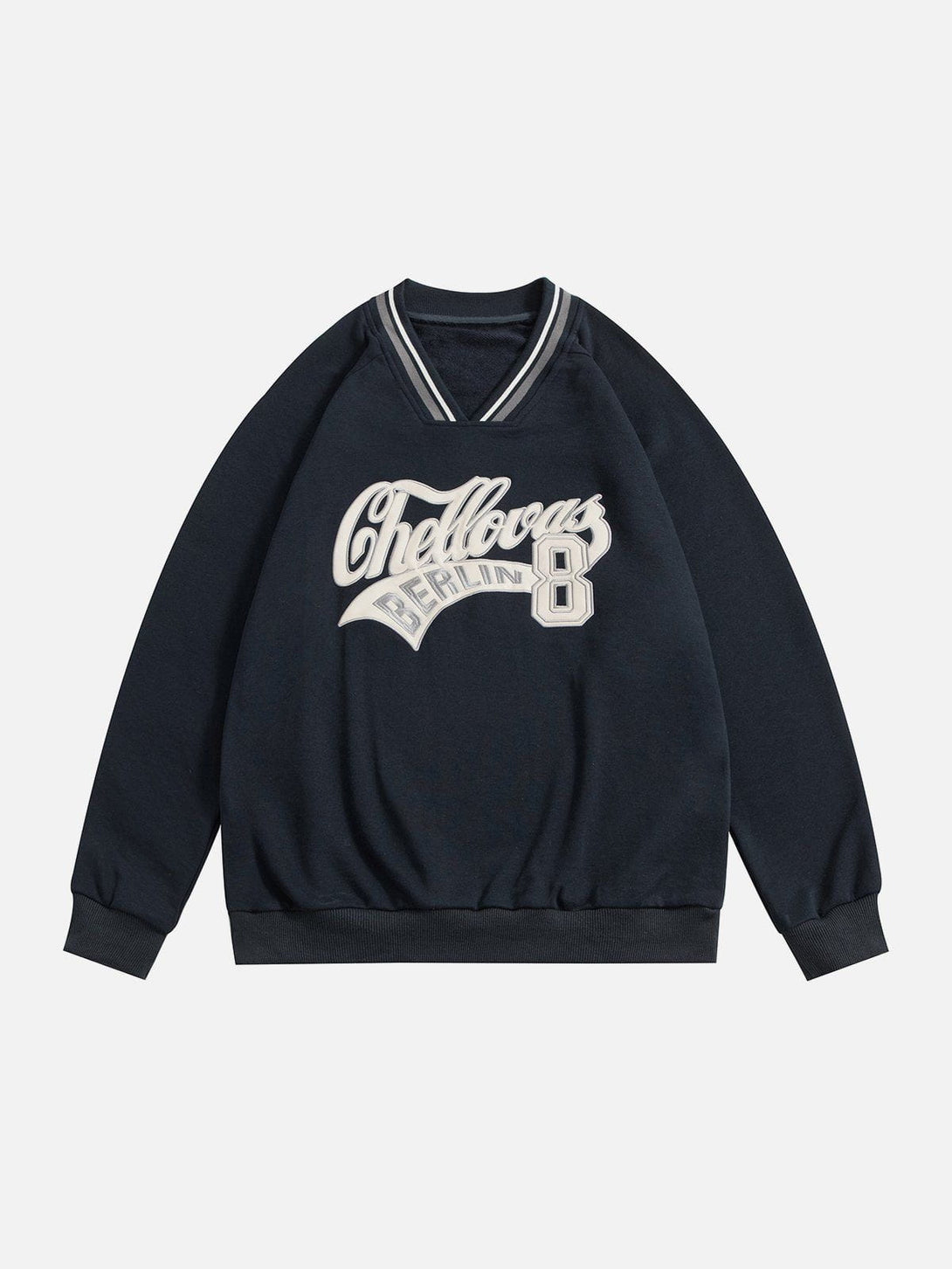 Lacezy - Applique Embroidered Letters Sweatshirt- Streetwear Fashion - lacezy.com