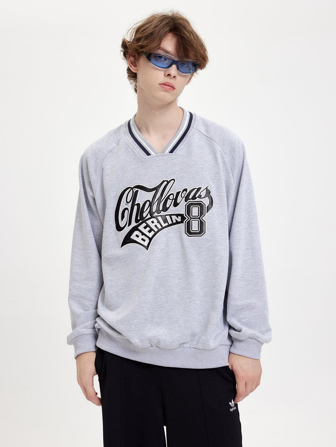 Lacezy - Applique Embroidered Letters Sweatshirt- Streetwear Fashion - lacezy.com