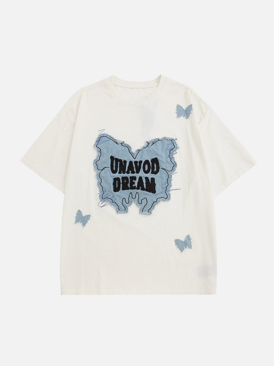 Lacezy - Applique Embroidery Butterfly Tee- Streetwear Fashion - lacezy.com