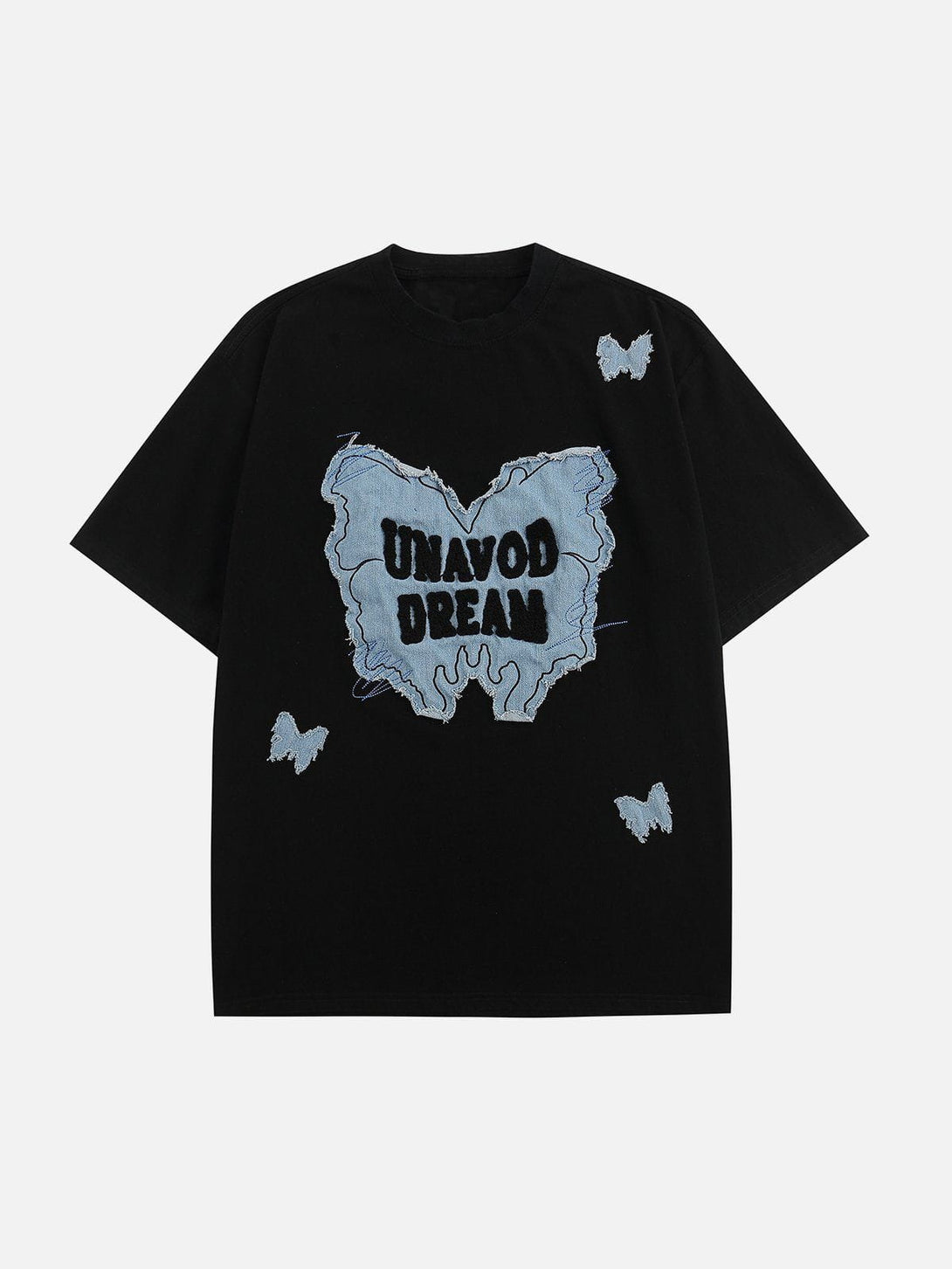 Lacezy - Applique Embroidery Butterfly Tee- Streetwear Fashion - lacezy.com