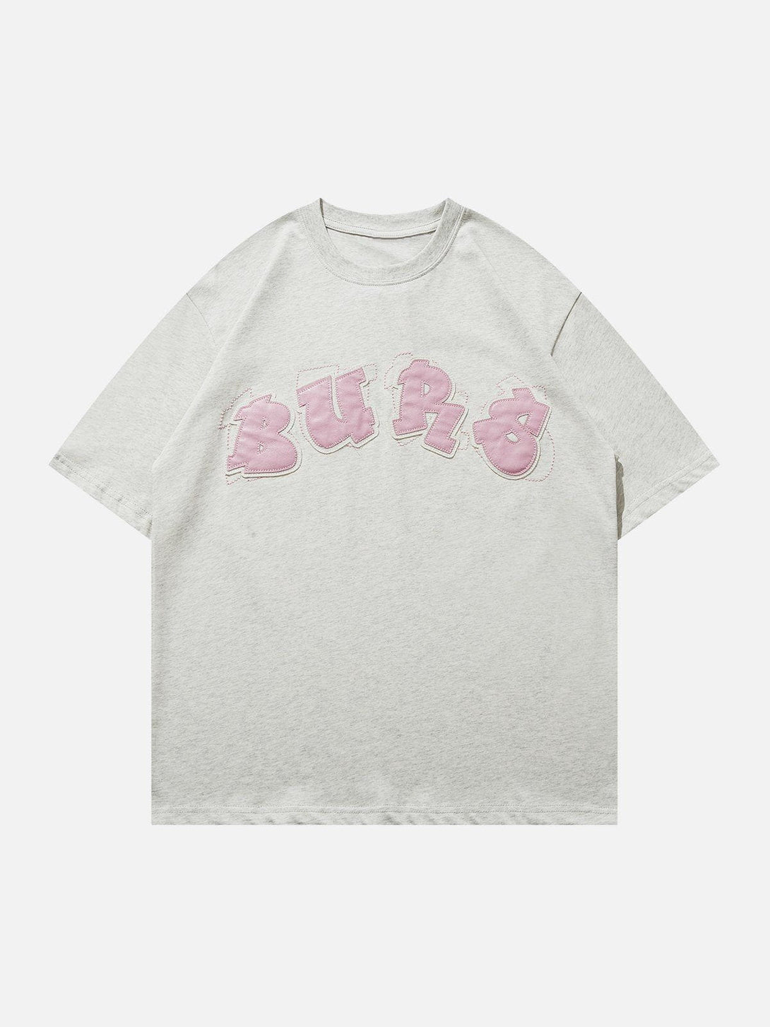 Lacezy - Applique Embroidery Letter Tee- Streetwear Fashion - lacezy.com