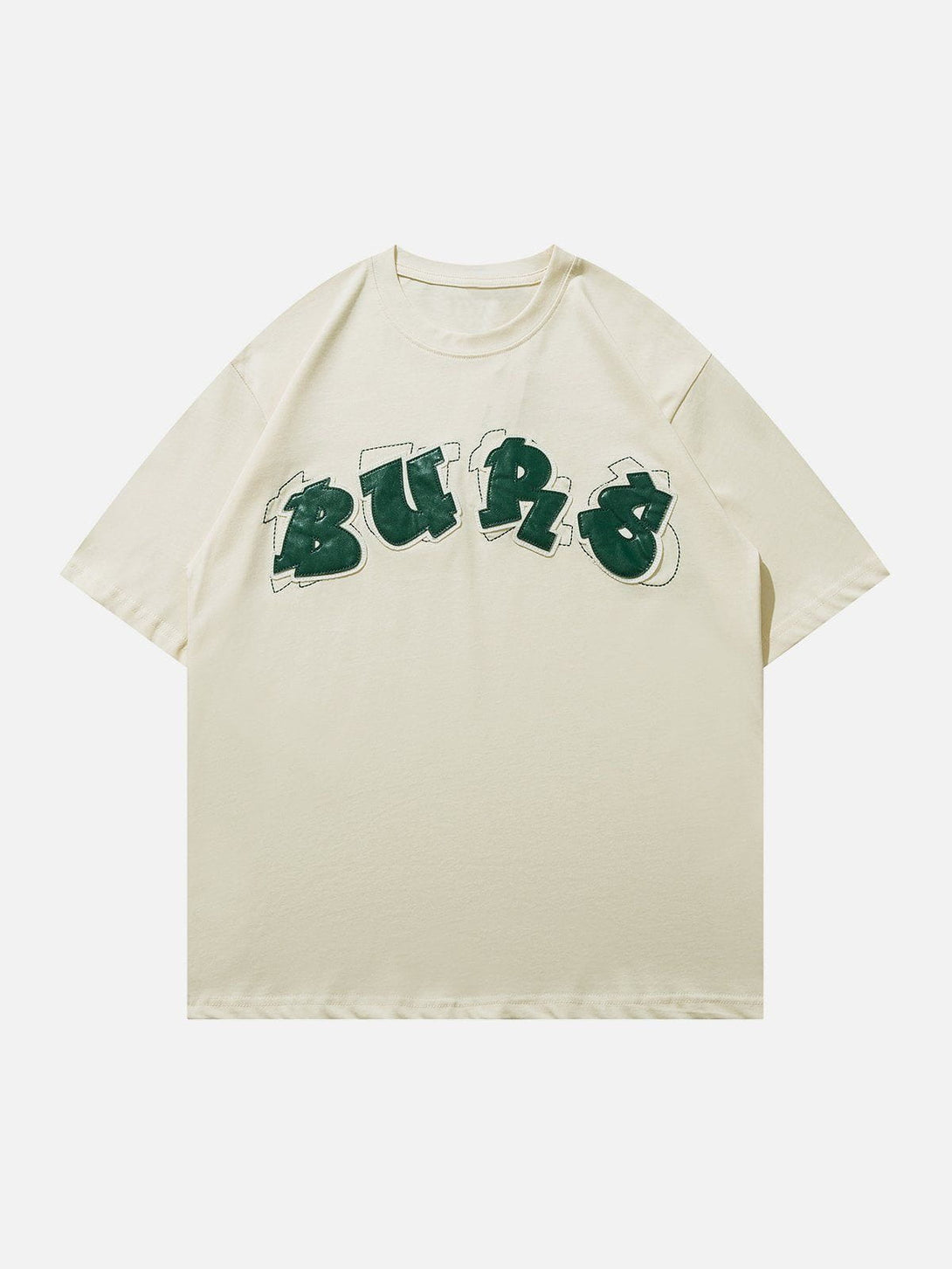 Lacezy - Applique Embroidery Letter Tee- Streetwear Fashion - lacezy.com