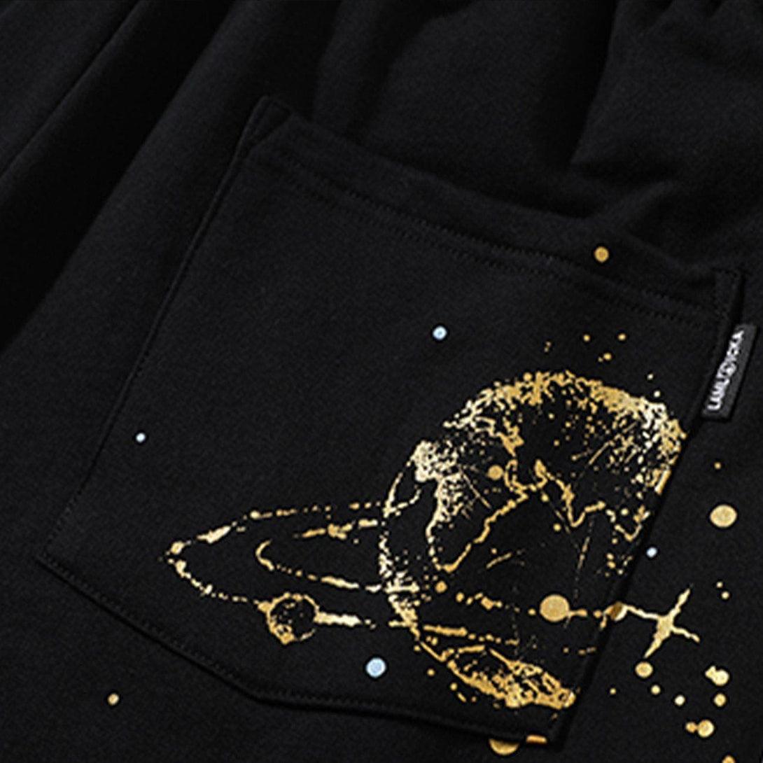 Lacezy - Astronaut Bear Print Pants- Streetwear Fashion - lacezy.com