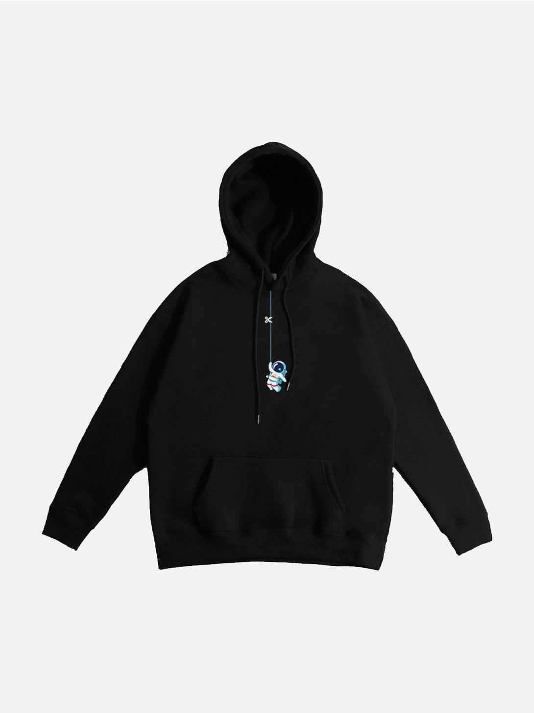 Lacezy - Astronaut Print Fleece Hoodie- Streetwear Fashion - lacezy.com