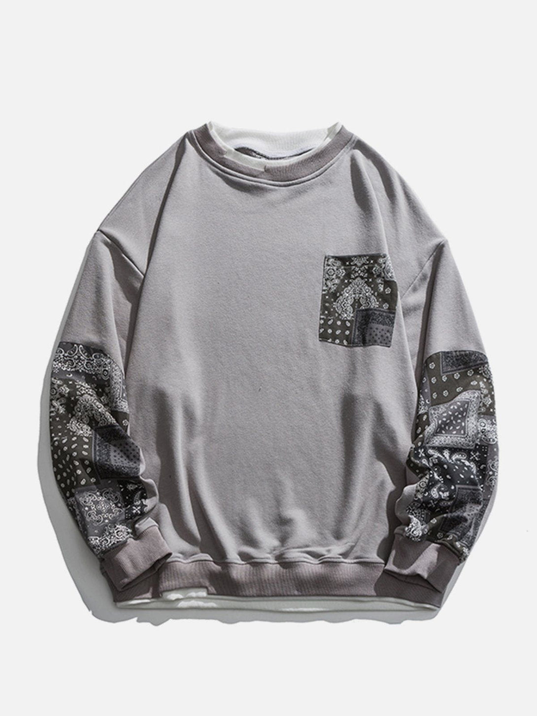 Lacezy - Bandana Fake Two Sweatshirt- Streetwear Fashion - lacezy.com