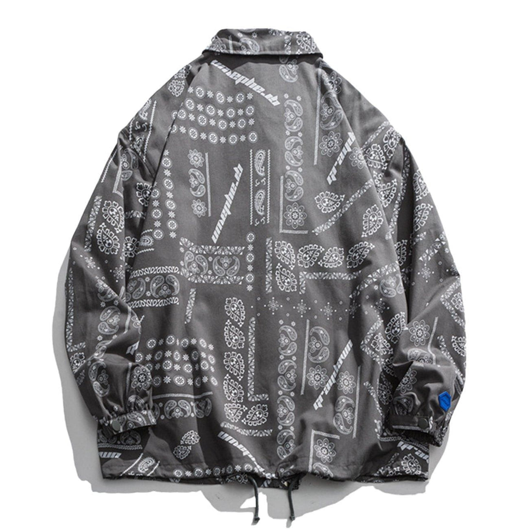 Lacezy - Bandana Patchwork Jacket- Streetwear Fashion - lacezy.com