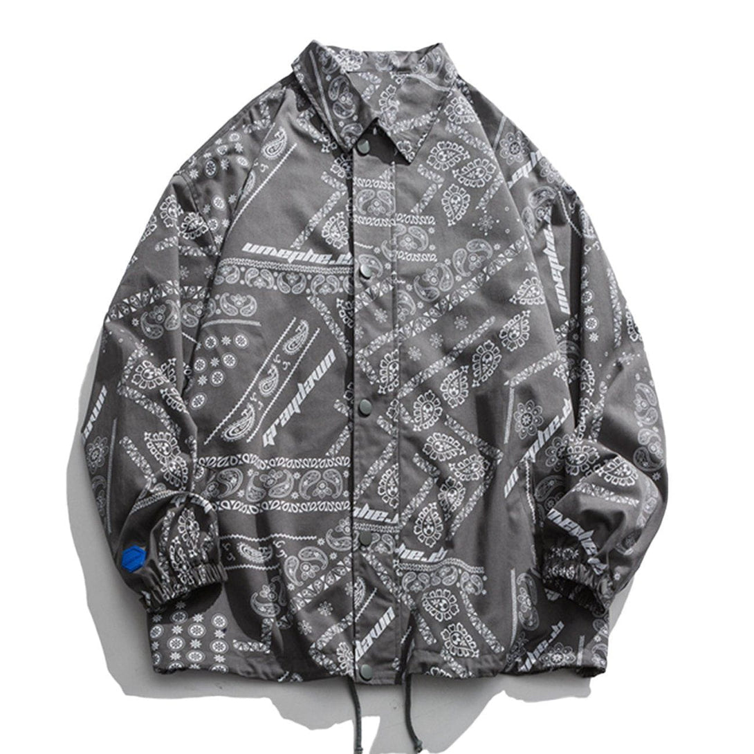 Lacezy - Bandana Patchwork Jacket- Streetwear Fashion - lacezy.com