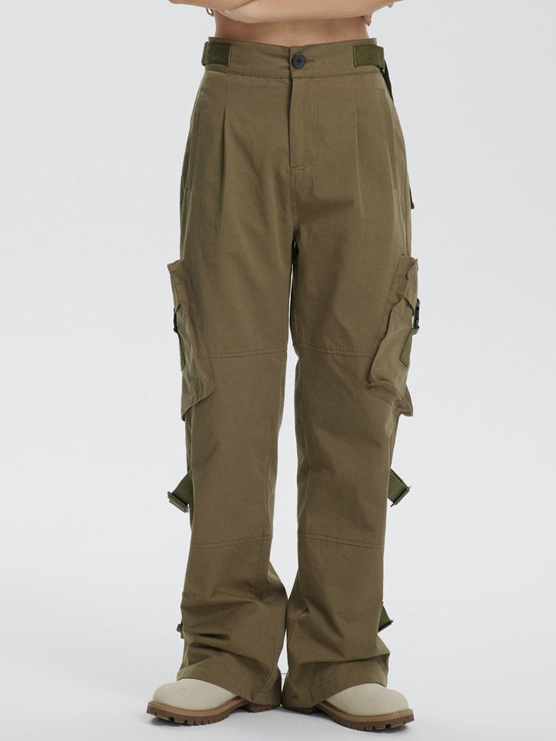 Lacezy - Beveled Large Pocket Cargo Pants- Streetwear Fashion - lacezy.com