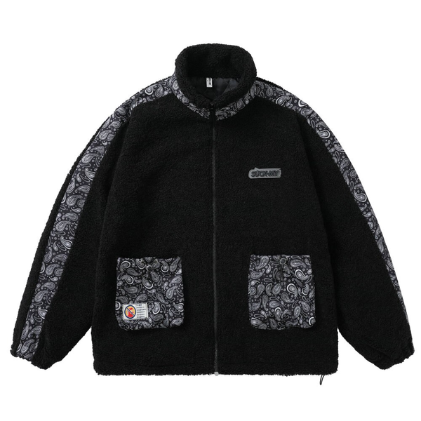 Lacezy - Black BANDANNA Jacket- Streetwear Fashion - lacezy.com