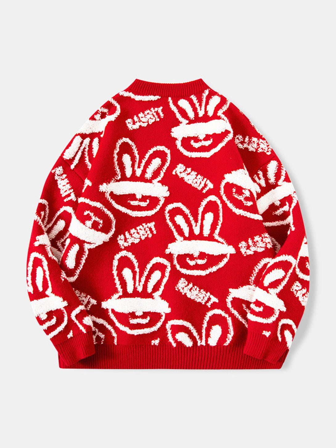 Lacezy - Blindfolded Rabbit Knit Sweater- Streetwear Fashion - lacezy.com