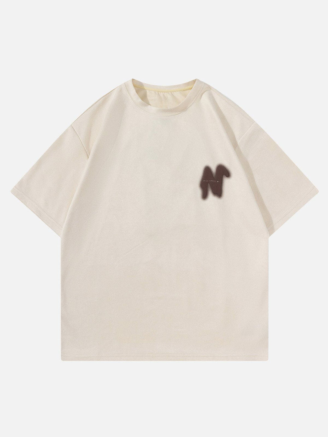 Lacezy - Blurry Letter Graphic Tee- Streetwear Fashion - lacezy.com