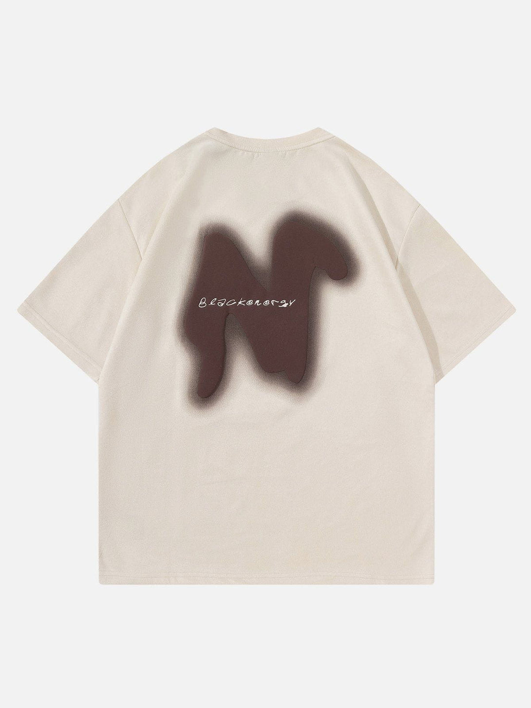 Lacezy - Blurry Letter Graphic Tee- Streetwear Fashion - lacezy.com