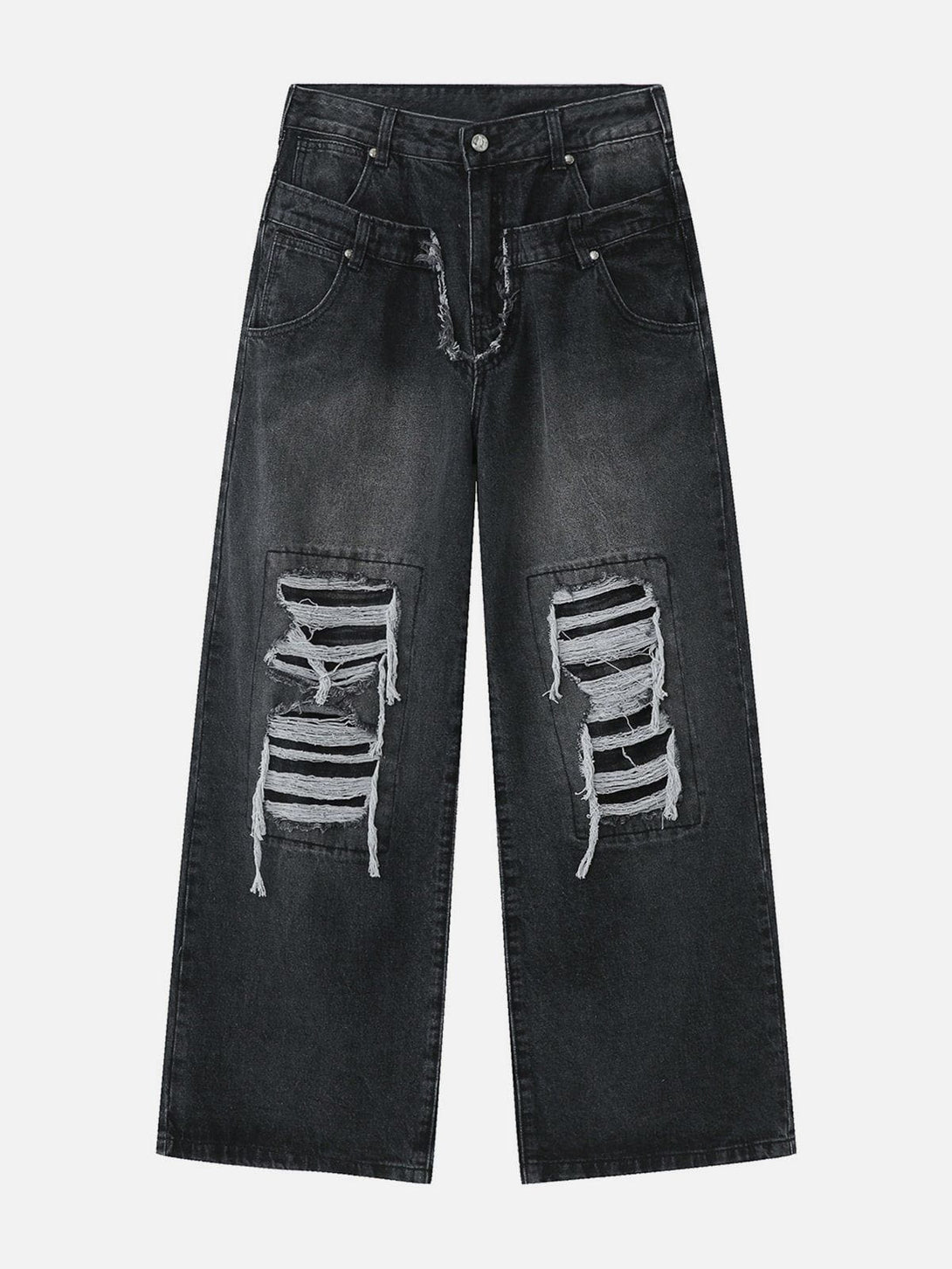 Lacezy - Broken Holes Jeans- Streetwear Fashion - lacezy.com