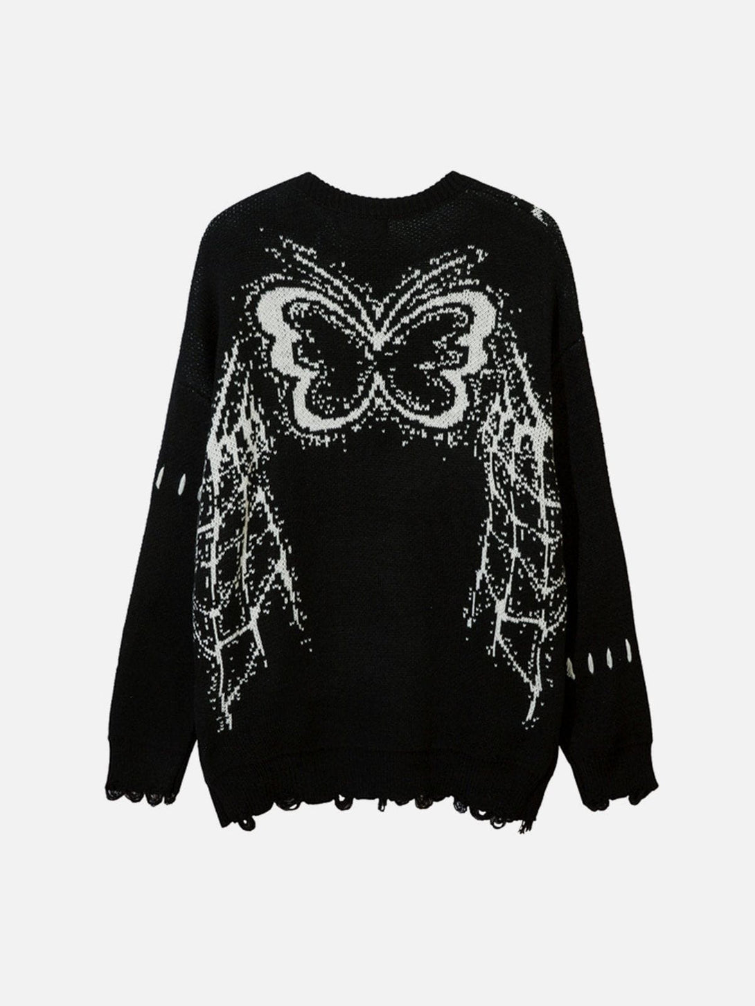 Lacezy - Butterfly Embroidery Sweater- Streetwear Fashion - lacezy.com