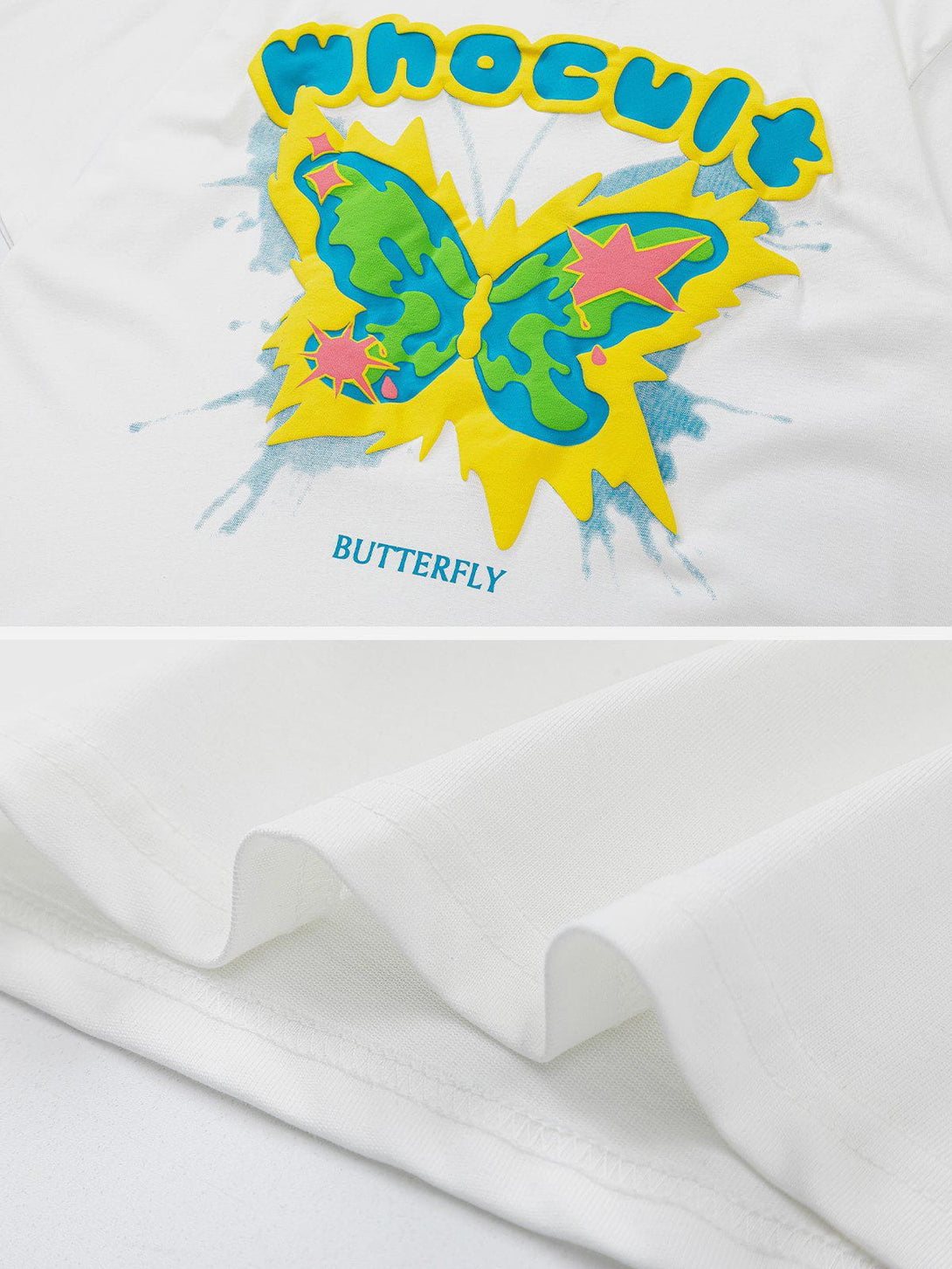 Lacezy - Butterfly Print Tee- Streetwear Fashion - lacezy.com