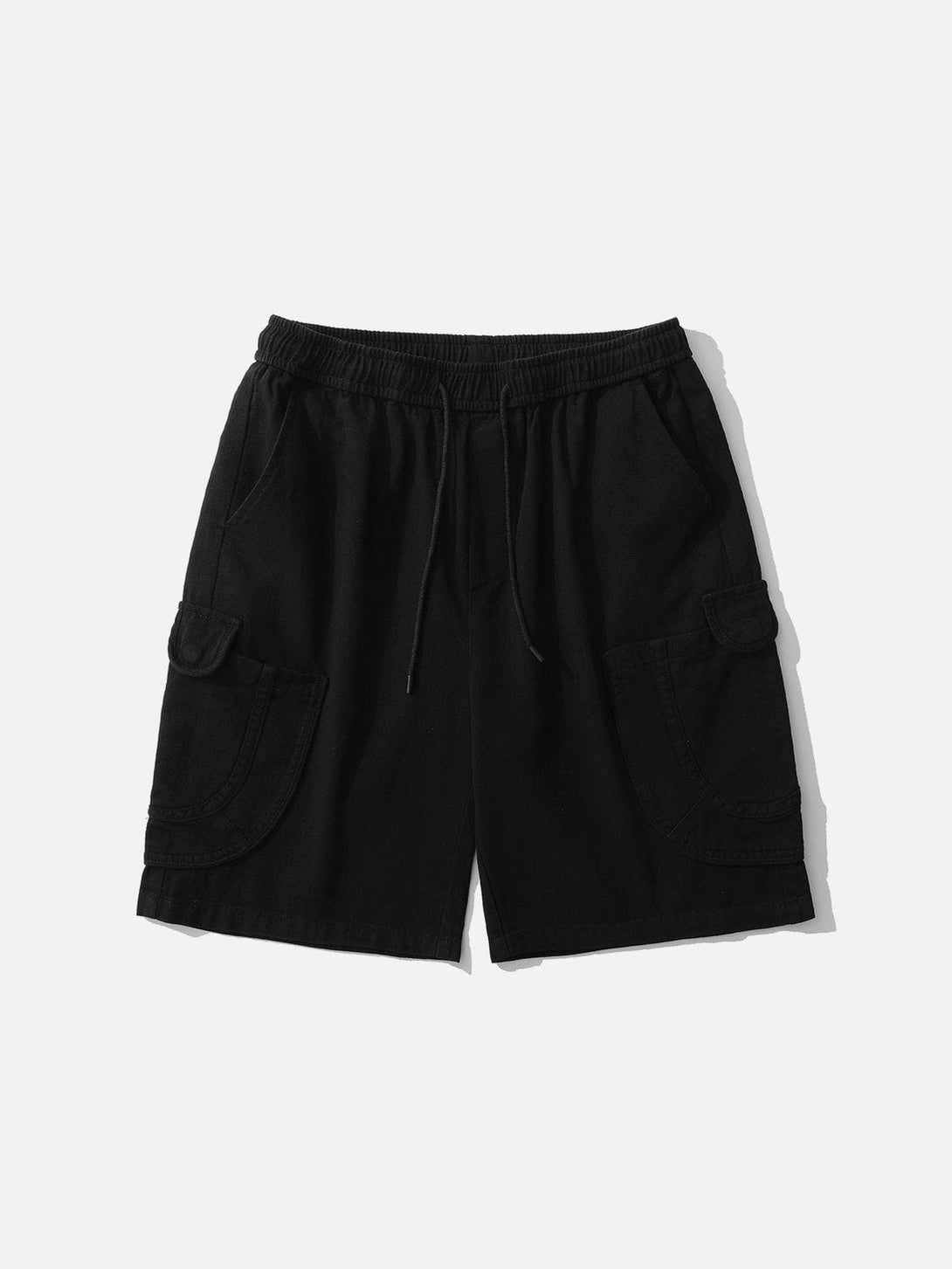 Lacezy - Button Discreet Side Pockets Shorts- Streetwear Fashion - lacezy.com