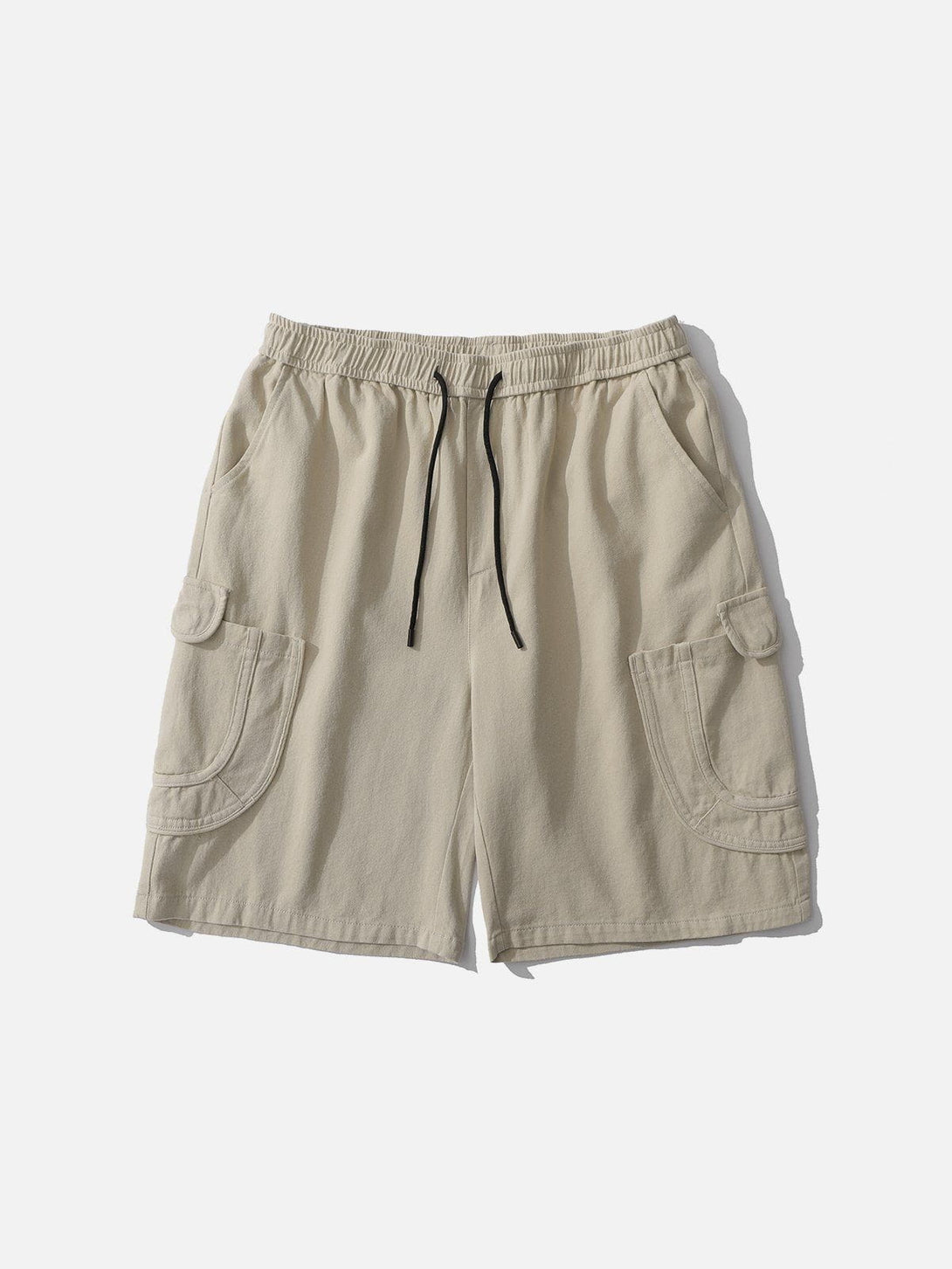 Lacezy - Button Discreet Side Pockets Shorts- Streetwear Fashion - lacezy.com