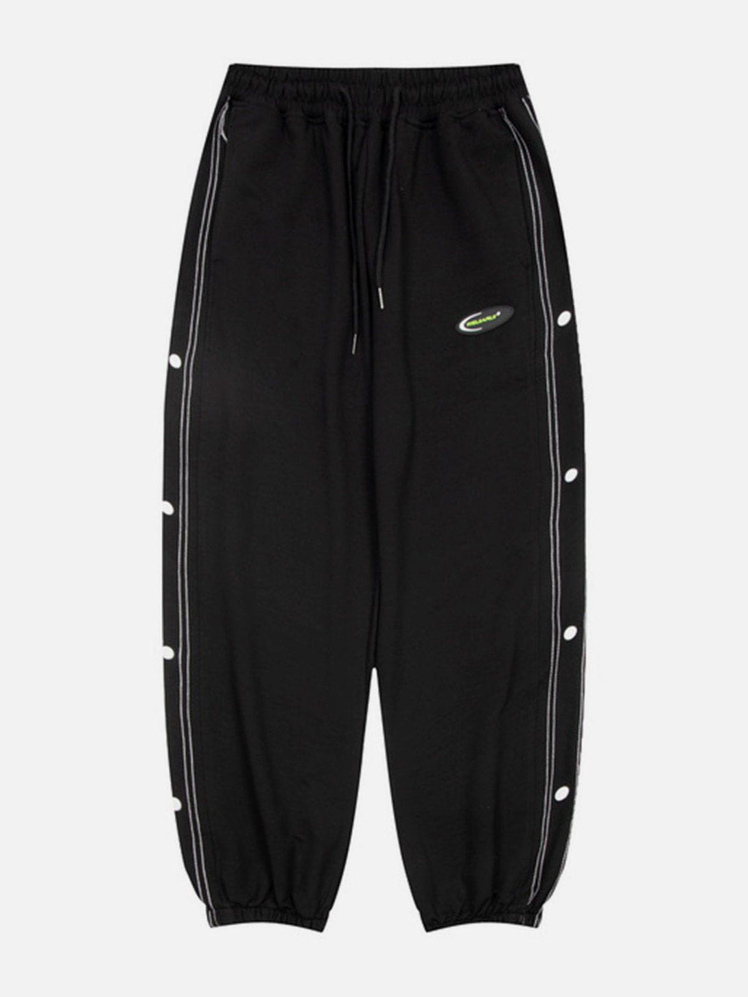 Lacezy - Buttons Drawstring Sweatpants- Streetwear Fashion - lacezy.com