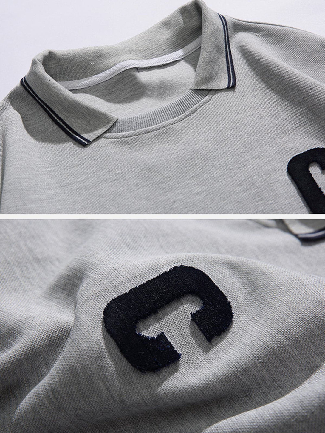 Lacezy - C Letter Embroidery Sweatshirt- Streetwear Fashion - lacezy.com