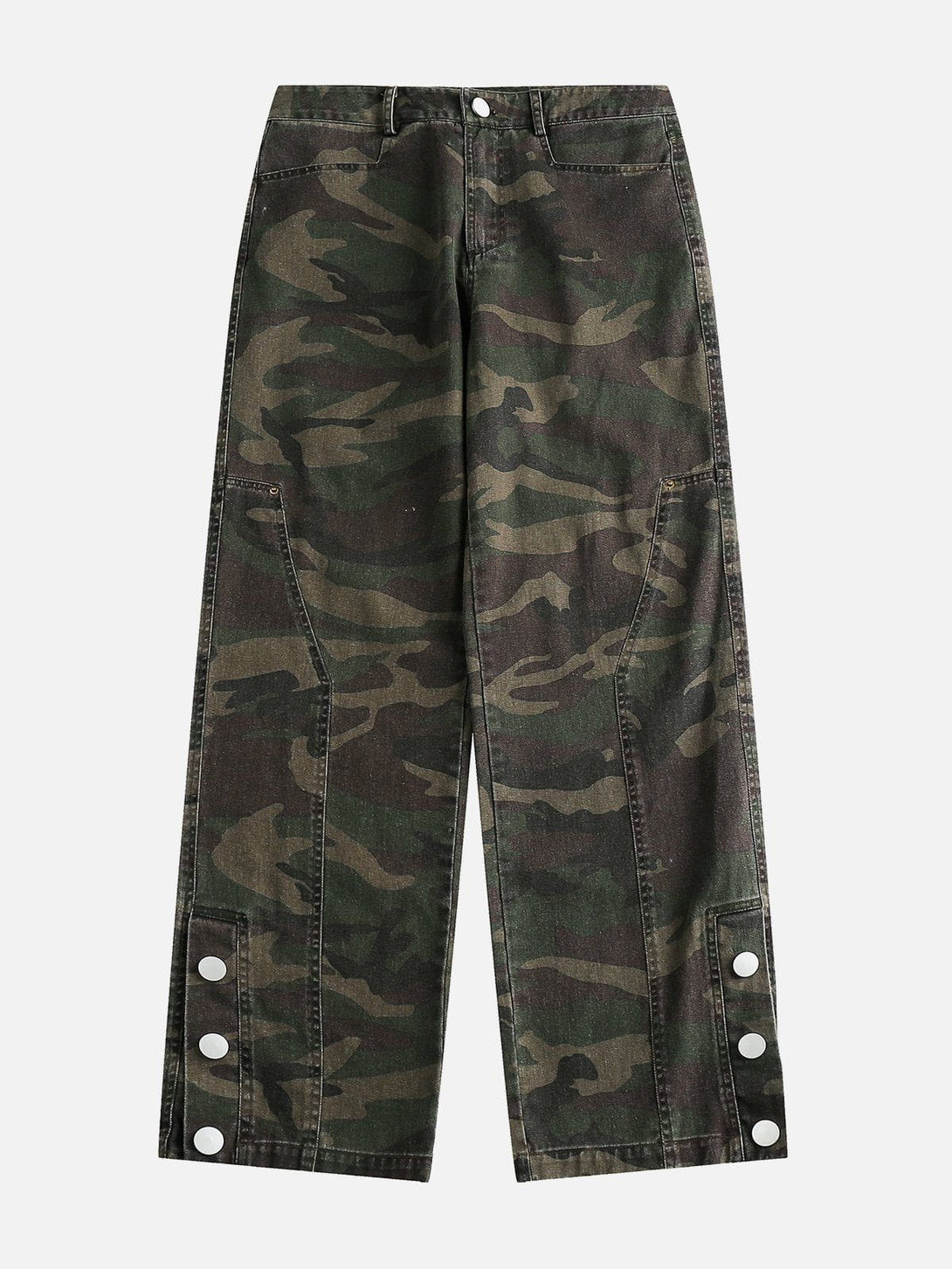 Lacezy - Camouflage Patchwork Jeans- Streetwear Fashion - lacezy.com