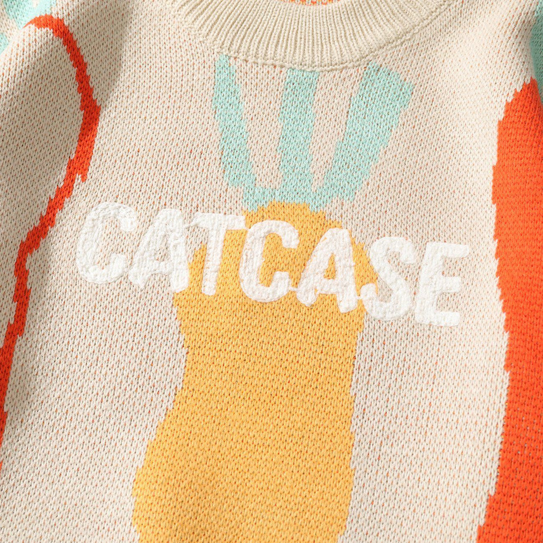 Lacezy - Carrot Pattern Knit Sweater- Streetwear Fashion - lacezy.com