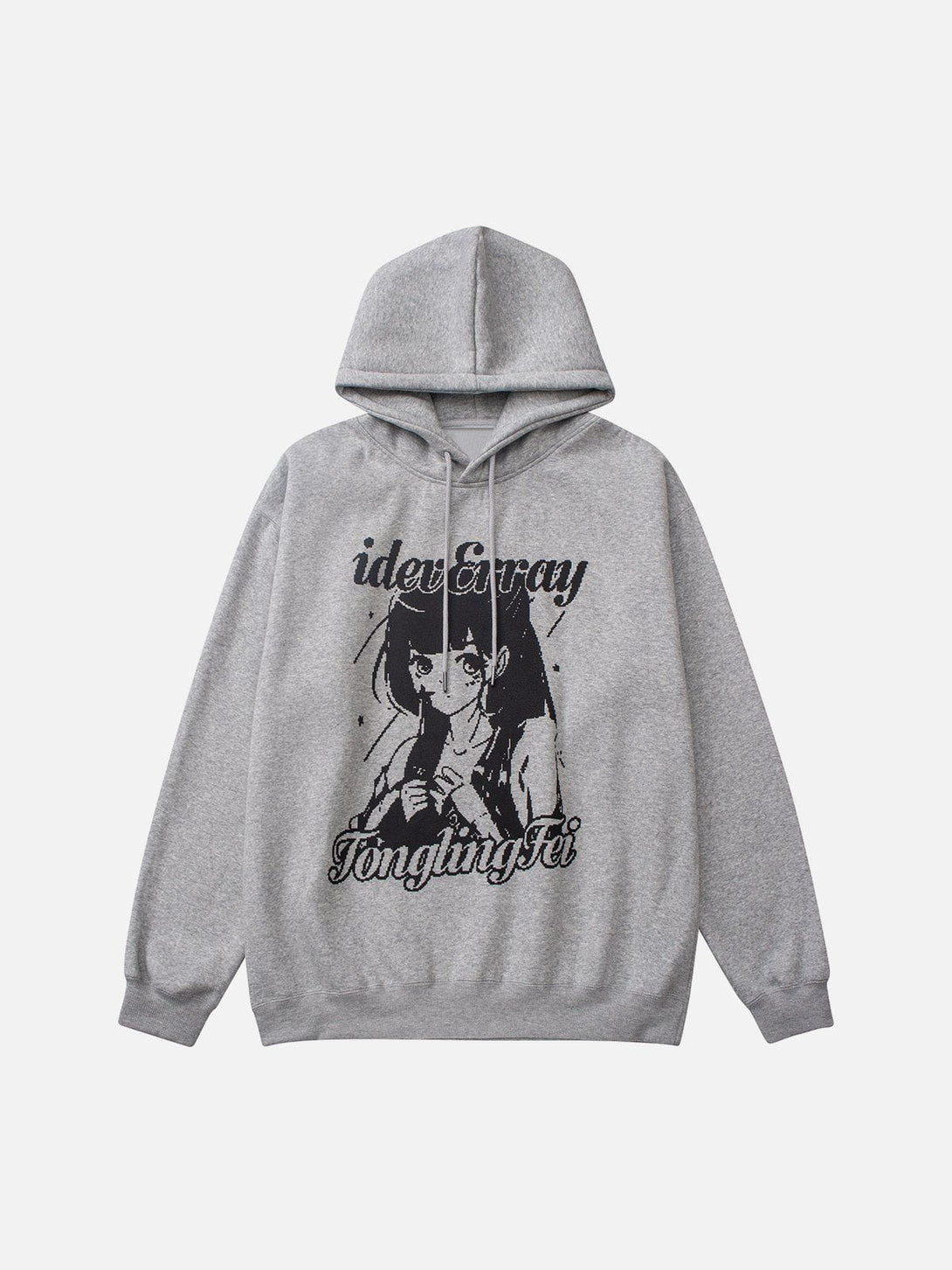 Lacezy - Cartoon Character Print Hoodie- Streetwear Fashion - lacezy.com