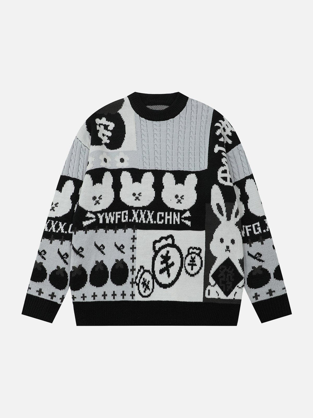 Lacezy - Cartoon Embroidery Sweater- Streetwear Fashion - lacezy.com