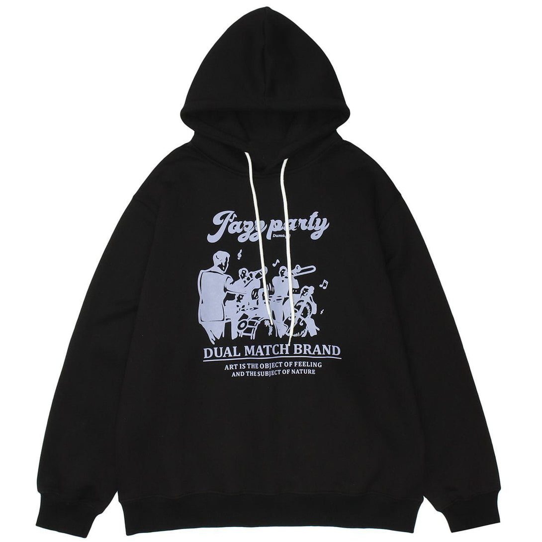 Lacezy - Cartoon Letter Print Hoodie- Streetwear Fashion - lacezy.com