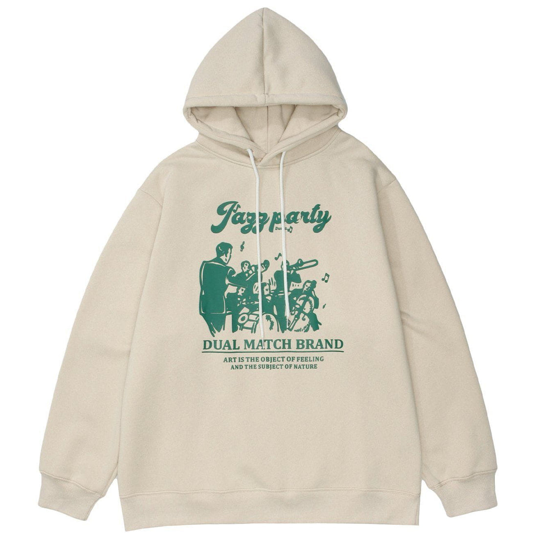 Lacezy - Cartoon Letter Print Hoodie- Streetwear Fashion - lacezy.com